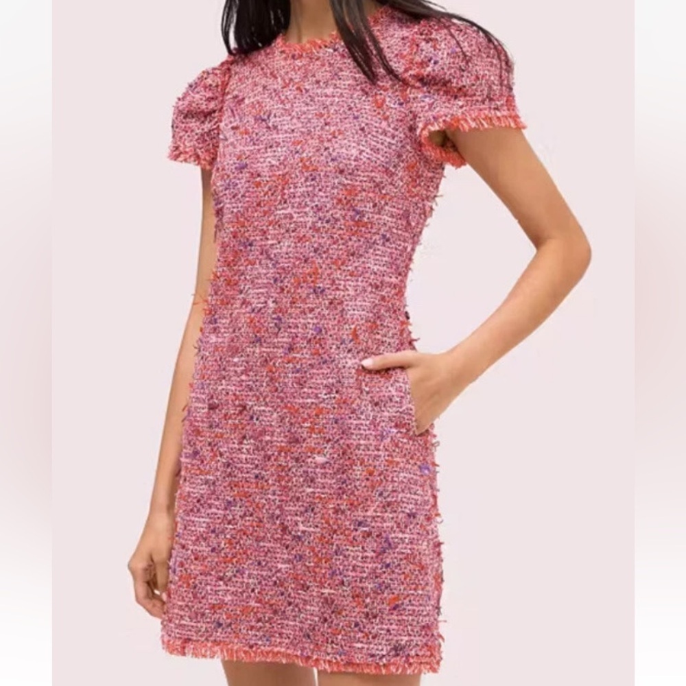 Kate Spade Women’s Tweed Flutter Pinks Midi New Size 10 with tags